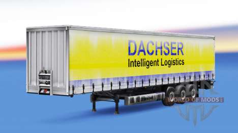 Dachser pele v1.1 sobre o trailer para Euro Truck Simulator 2