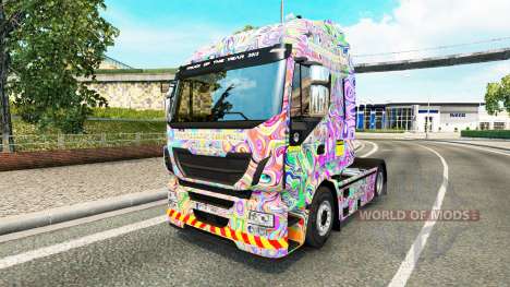 Pele Psicodélico no caminhão Iveco para Euro Truck Simulator 2