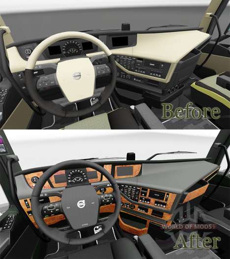 Darkline interiores Exclusivos para Volvo para Euro Truck Simulator 2