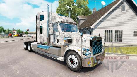Pele Grunge Metal no caminhão Freightliner Coron para American Truck Simulator
