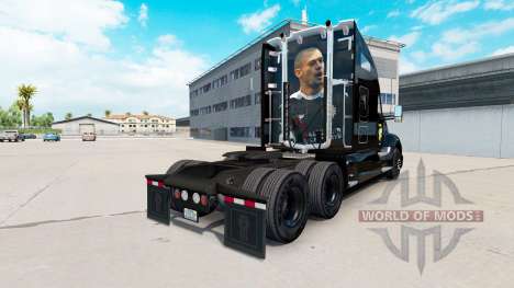 Pele negra Porta da Vale em um Kenworth trator para American Truck Simulator