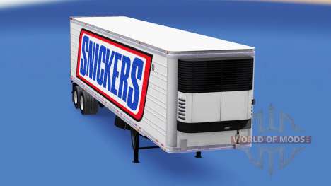 Pele Snickers no semi-reboque-geladeira para American Truck Simulator
