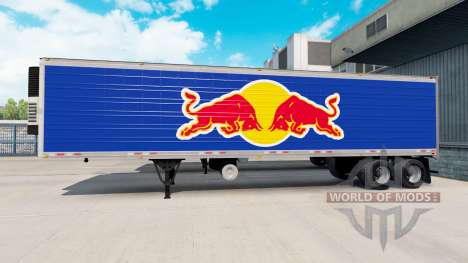 A pele da Red Bull no semi-reboque-geladeira para American Truck Simulator