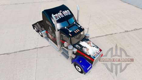 Pele Guerra Civil para o caminhão Kenworth W900 para American Truck Simulator