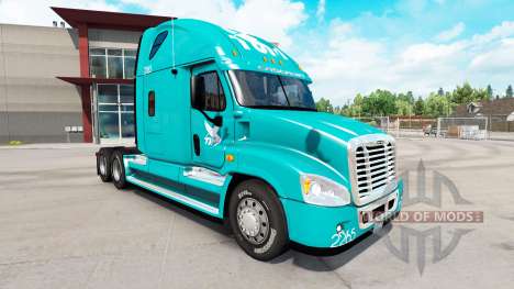 Pele TUM no trator Freightliner Cascadia para American Truck Simulator
