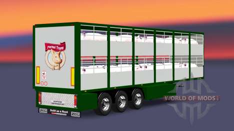 Semi-reboque-gado transportadora Ferkel Trans v2 para Euro Truck Simulator 2