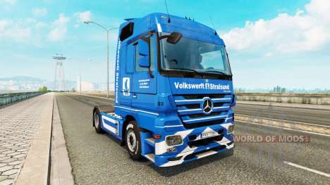 Volkswerft Stralsund pele para o caminhão Merced para Euro Truck Simulator 2