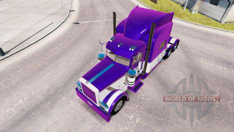 A pele cor de Malva e Branco para o caminhão Pet para American Truck Simulator