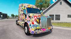 Sticker Bomb pele para o caminhão Peterbilt para American Truck Simulator