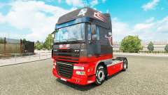 Cinza Vermelho da pele para caminhões DAF para Euro Truck Simulator 2