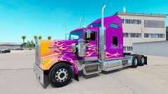 Pele Califórnia Chamas no caminhão Kenworth W900 para American Truck Simulator