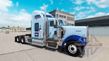 Pele UNC Tarheel v1.01 no caminhão Kenworth W900 para American Truck Simulator