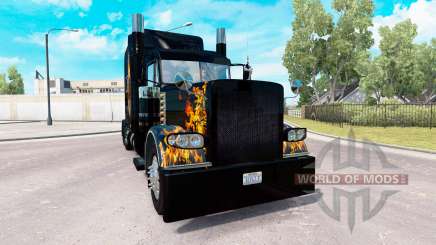 Motoqueiro fantasma pele para o caminhão Peterbilt 389 para American Truck Simulator