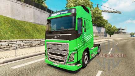 A Seta verde da pele para a Volvo caminhões para Euro Truck Simulator 2