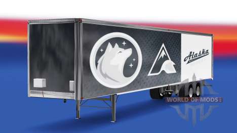 Pele Alasca Huskies no trailer para American Truck Simulator