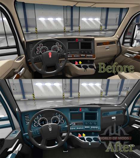 Interior Mostrador Azul para Kenworth T680 para American Truck Simulator