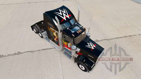 Pele WWE no caminhão Kenworth W900 para American Truck Simulator