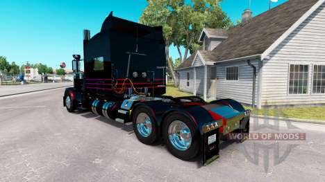 Pele Negra SR no caminhão Peterbilt 389 para American Truck Simulator