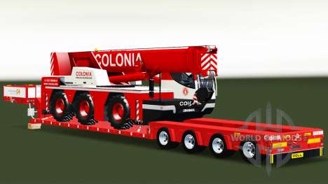 Baixa varrer com uma carga de caminhão guindaste para Euro Truck Simulator 2