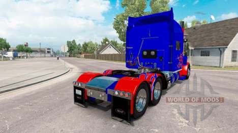 Pele Optimus Prime v2.1 para o caminhão Peterbil para American Truck Simulator