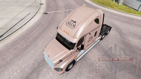 Скин KLLM de Transporte на Freightliner Cascadia para American Truck Simulator