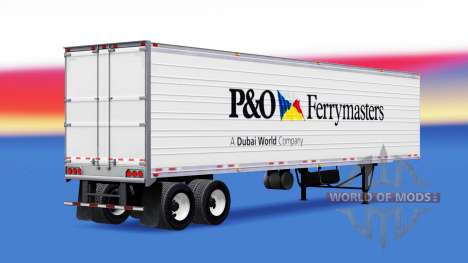 A pele da P&O Ferrymasters no trailer para American Truck Simulator