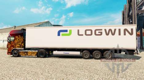 Pele Logwin Logística para o semi-refrigerados para Euro Truck Simulator 2