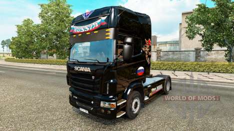 Pele Rússia Preto no tractor Scania para Euro Truck Simulator 2