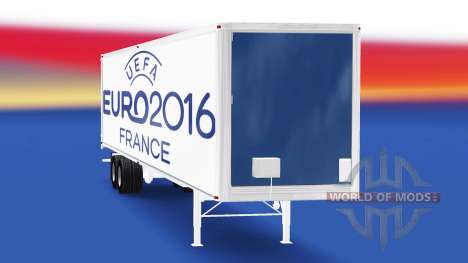 Pele Euro 2016 v2.0 na semi-reboque para American Truck Simulator