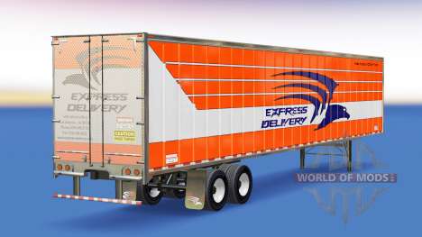 Pele de Entrega Expresso no trailer para American Truck Simulator