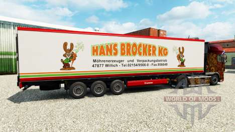 Pele Hans Brocker KG para o semi-refrigerados para Euro Truck Simulator 2