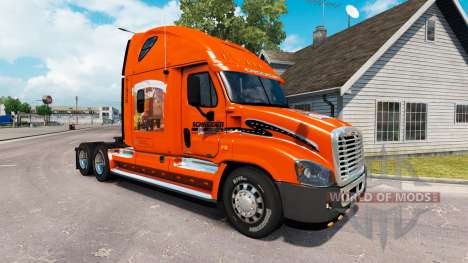 Pele SCHNEIDER caminhão Freightliner Cascadia para American Truck Simulator
