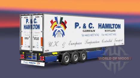 Semi-reboque frigorífico Chereau P. & C. Hamilto para Euro Truck Simulator 2