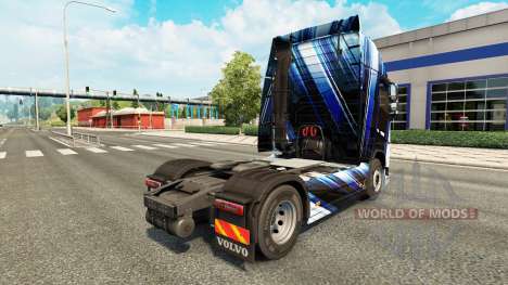 Listras azuis pele para a Volvo caminhões para Euro Truck Simulator 2