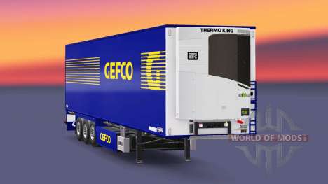 Semi-reboque frigorífico Chereau Gefco para Euro Truck Simulator 2