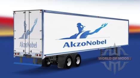 A pele da akzo nobel sobre o trailer para American Truck Simulator