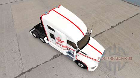 Pele Canadense Express Branco trator Kenworth para American Truck Simulator