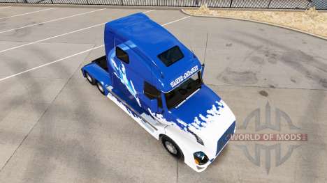 Azul pele de Tubarão para a Volvo caminhões VNL  para American Truck Simulator