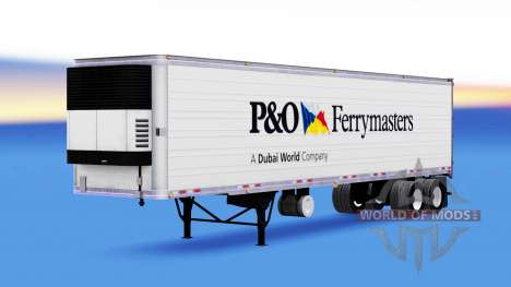 A pele da P&O Ferrymasters no trailer para American Truck Simulator