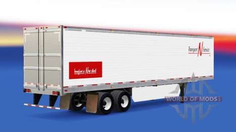 Pele de Transporte N Serviço de v2.0 na semi-reb para American Truck Simulator