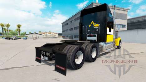 A pele da Caterpillar tractor Kenworth W900 para American Truck Simulator