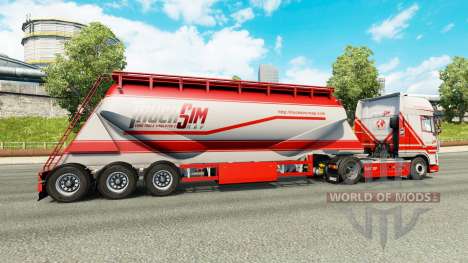 TruckSim pele do semi-reboque-caminhão de ciment para Euro Truck Simulator 2