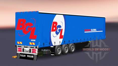 Cortina semi-reboque Schmitz Cargobull BGL para Euro Truck Simulator 2