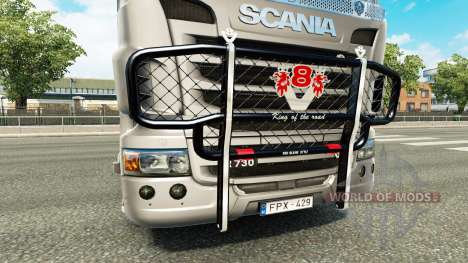O pára-choques V8 v3.0 caminhão Scania para Euro Truck Simulator 2