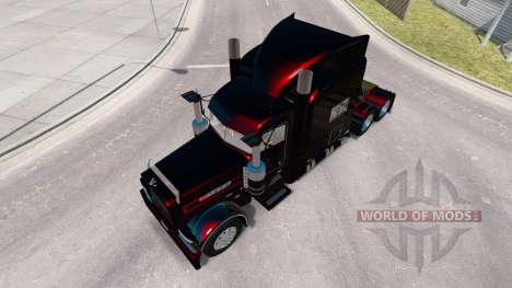 Скин Preto Metalizado Listras на Peterbilt 389 para American Truck Simulator