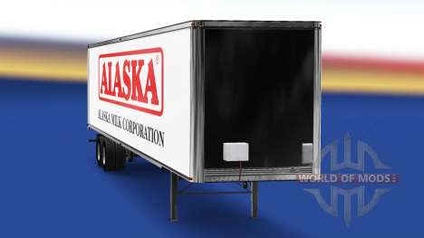Pele Alasca Leite Corporation no trailer para American Truck Simulator