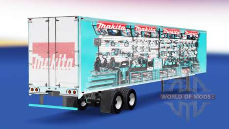 Pele Makita v2.0 na semi-reboque para American Truck Simulator