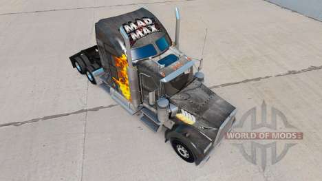 Pele Mad Max no caminhão Kenworth W900 para American Truck Simulator