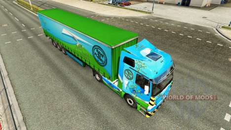 Pele Verde para trator Mercedes-Benz para Euro Truck Simulator 2