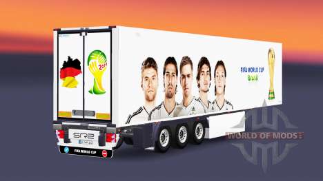 Caminhão de cargas reefer PT Copa do Mundo da FI para Euro Truck Simulator 2